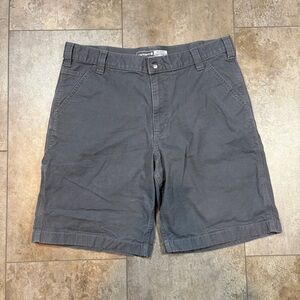 Carhartt Relaxed Fit Gray Canvas Carpenter Workwear Shorts